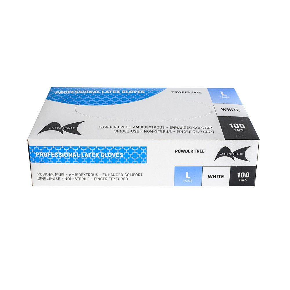 Artist Choice - Powder free latex gloves - Large 100pk