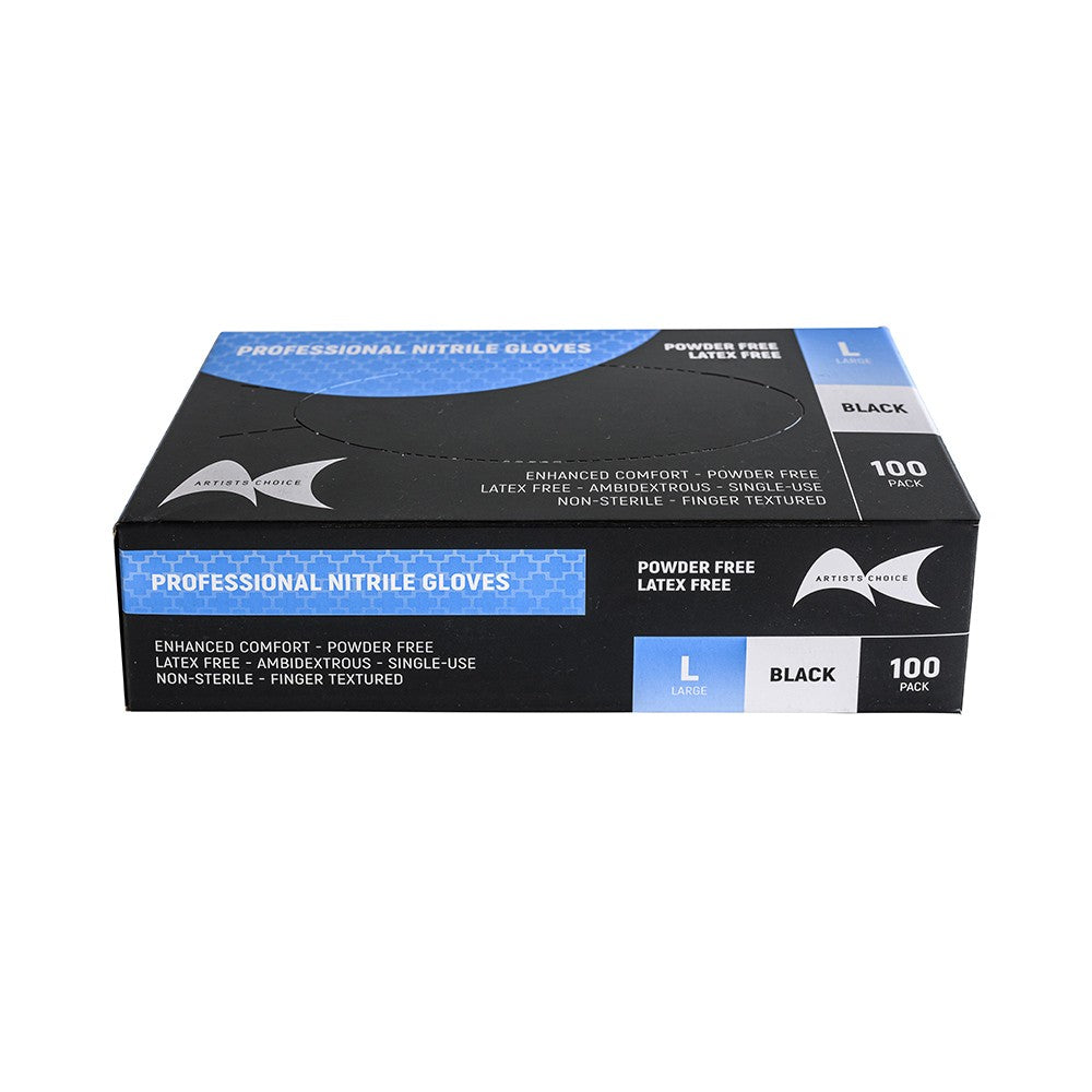 Artist Choice Powder free nitrile gloves - Large 100pk