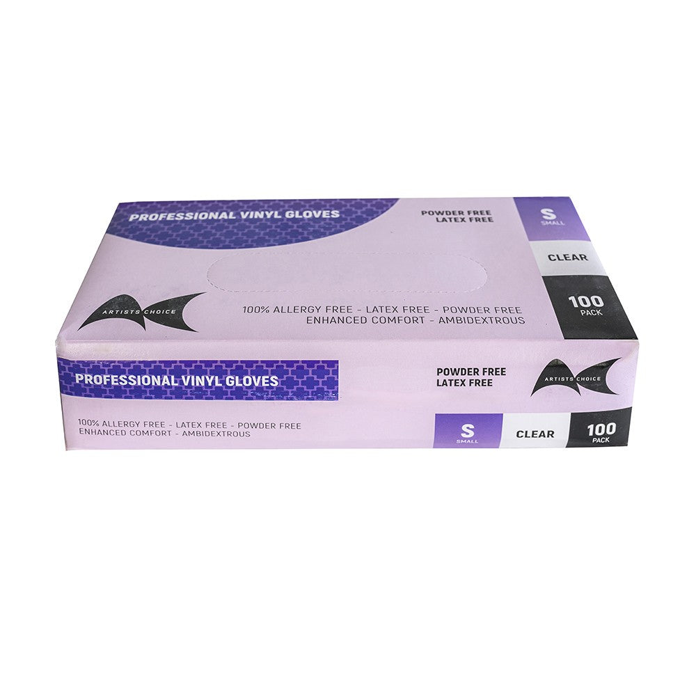 Artist Choice Powder free vinyl gloves - Small 100pk