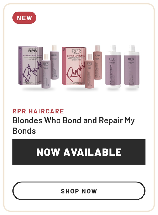 RPR Blondes Who Bond and Repair My Bonds duo packs and 1L Blondes Bond shampoo and conditioner