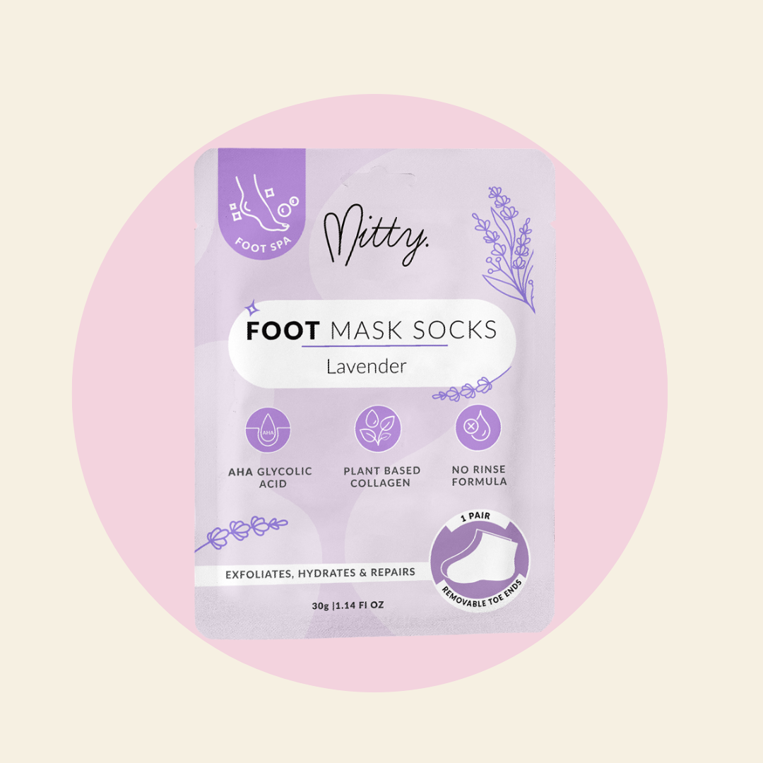 Mitty Foot Mask Socks Lavender