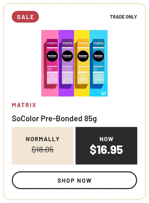 Sale: Matrix SoColor Pre-Bonded 85g, Normally $18.05, Now $16.95, Trade Only