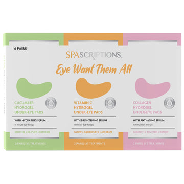Spascriptions Eye Want Them All Hydrogel Under-Eye Pads 6 Pair Set
